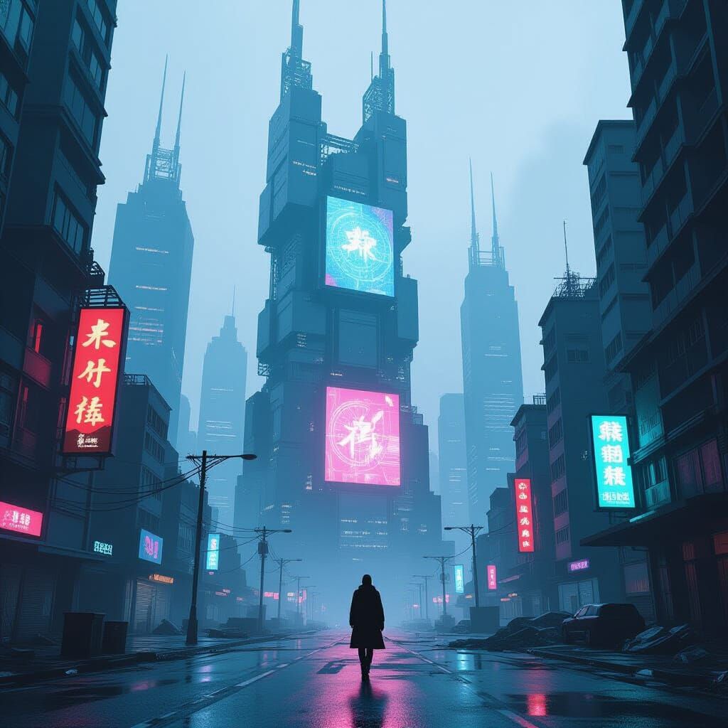 Futuristic City Decay Concept Art