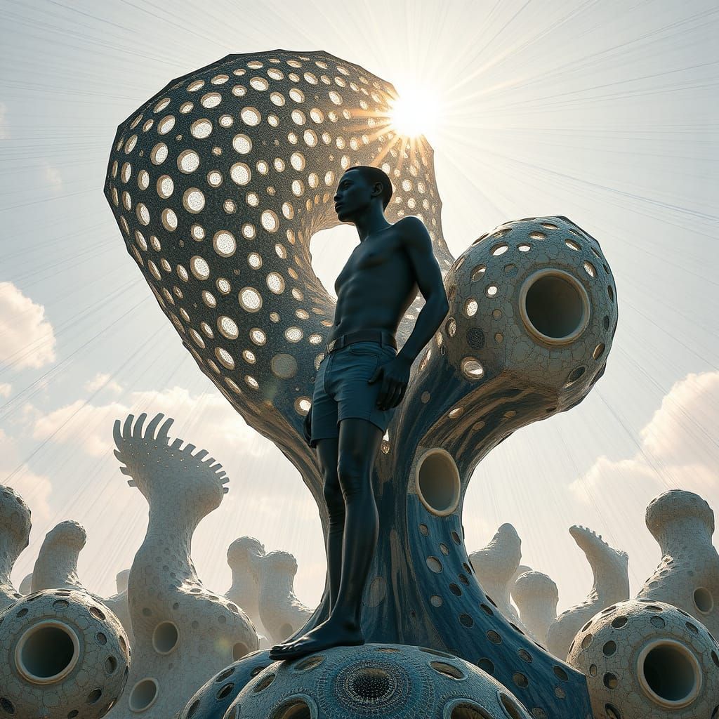 Exquisite Surreal Sculpture in Photorealistic Detail