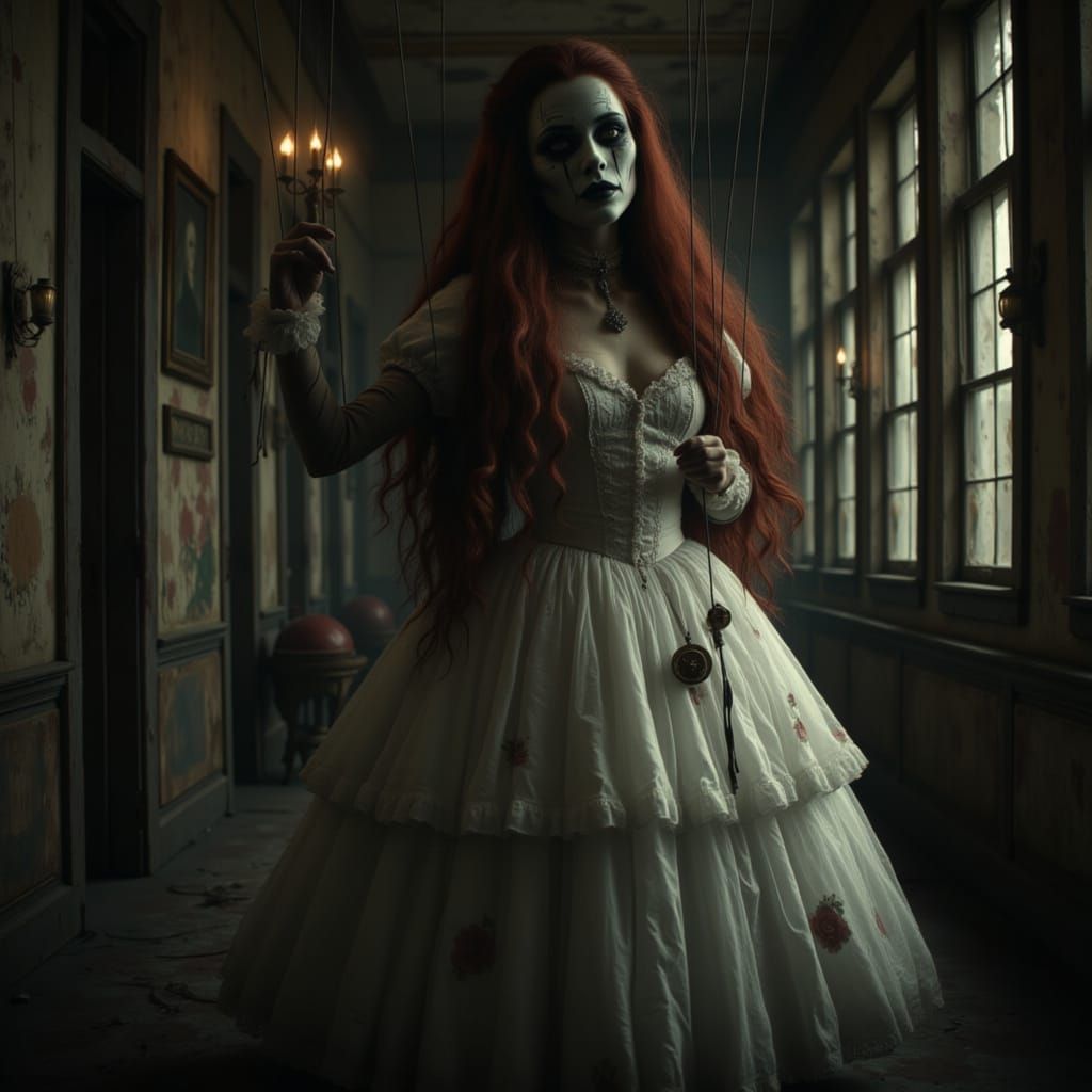 Haunted Marionette in Decaying Opera House
