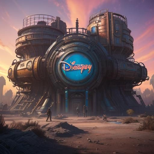 Futuristic Theme Park Inspired by Prater in Digital Art