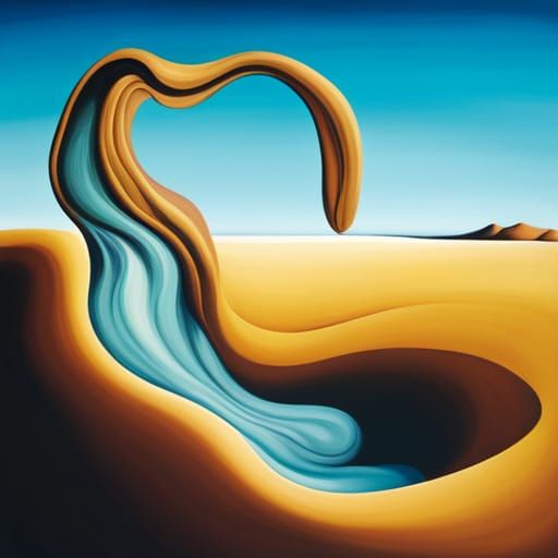 Surreal Abstract Curves in Melting Oil