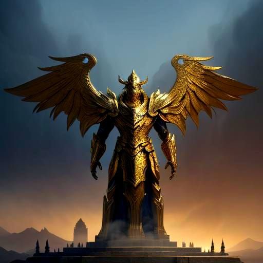 Gold Voltron Detailed Matte Painting