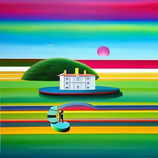 Colorful Surreal Naïve-Art Painting: Defining Perfection