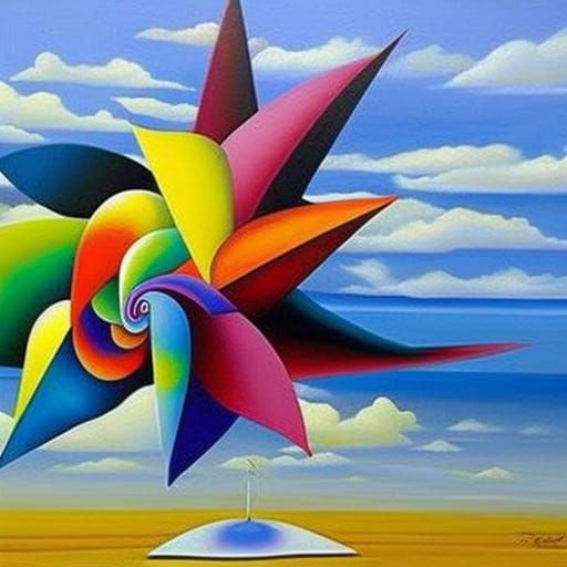 Colorful Surreal Naïve-Art Painting: The Definition of Perfe...