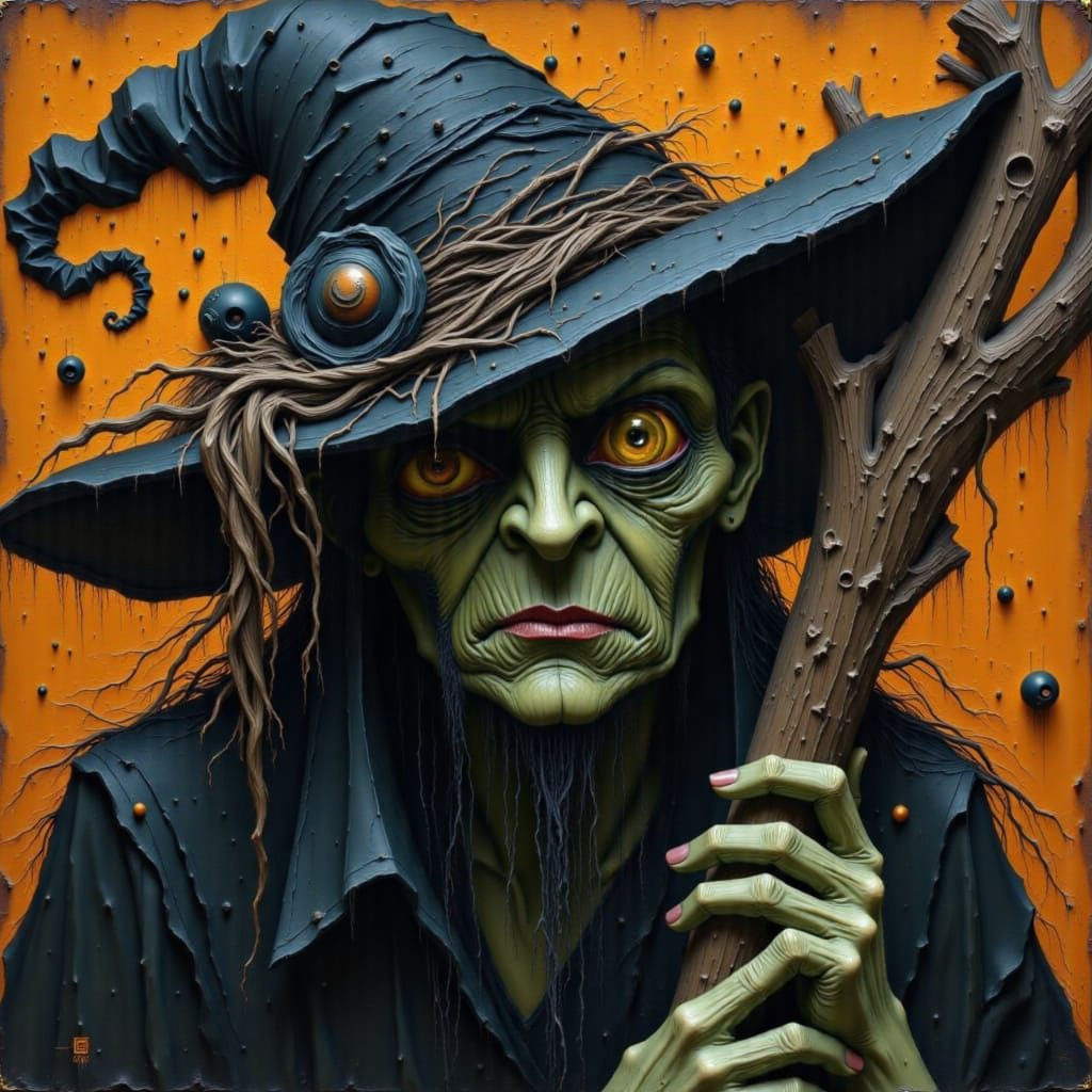 Beautiful Witch in Mystical Setting