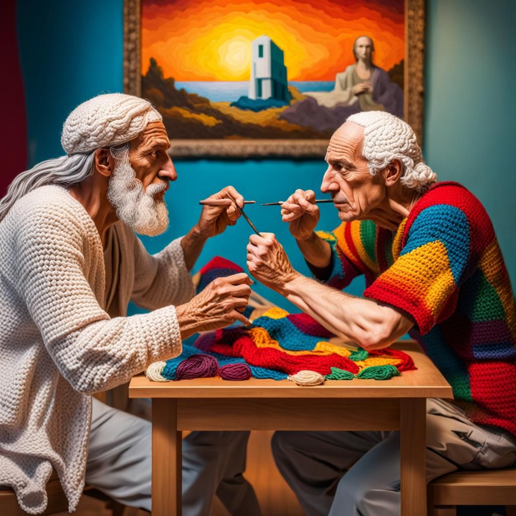 DaVinci and Picasso Crochet Their Masterpieces