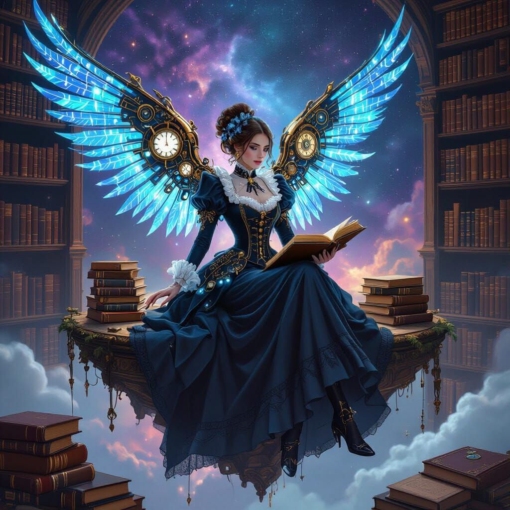Clockwork Angel on Floating Library Island