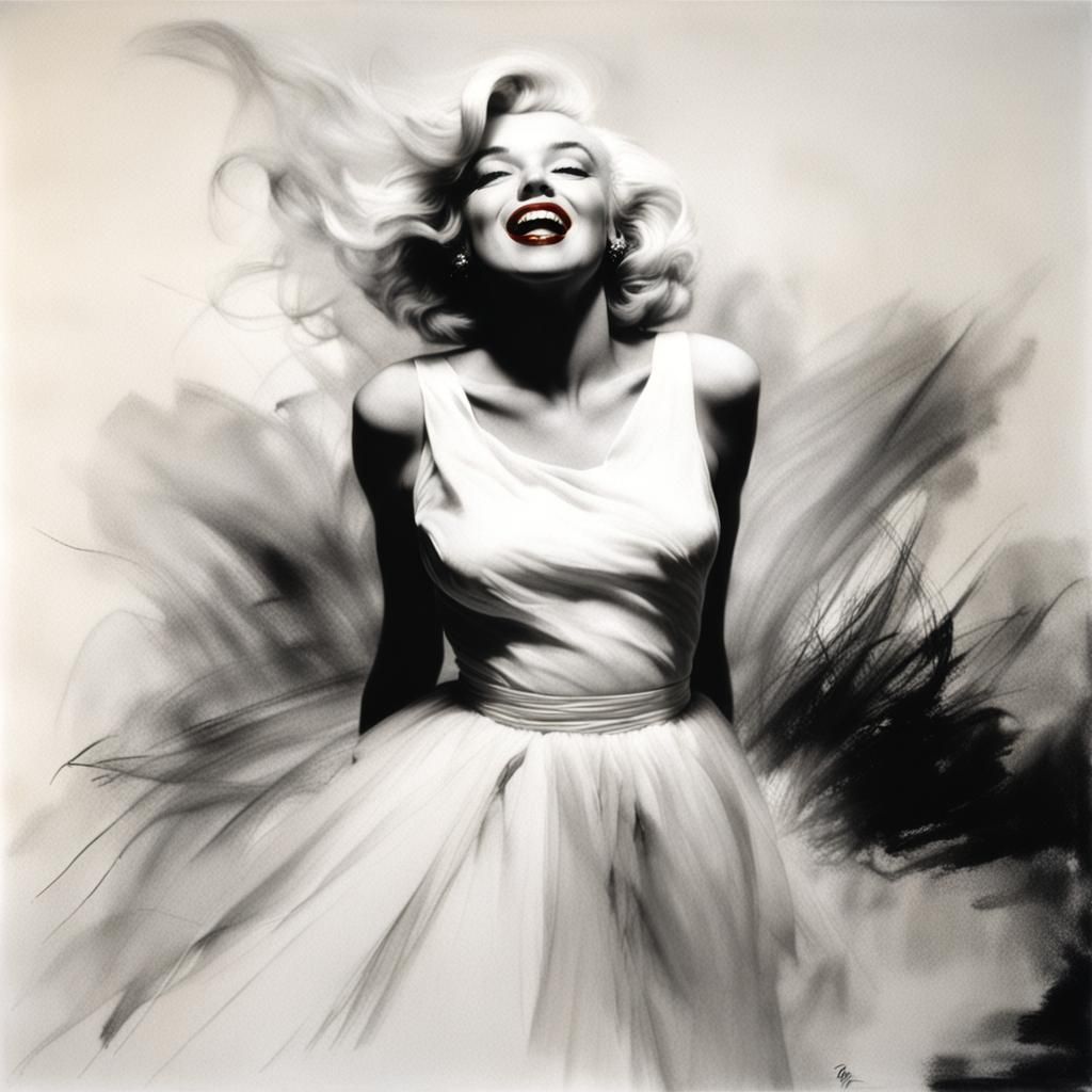 Marilyn Monroe in White Dress. AI image prompt in my tutorials!