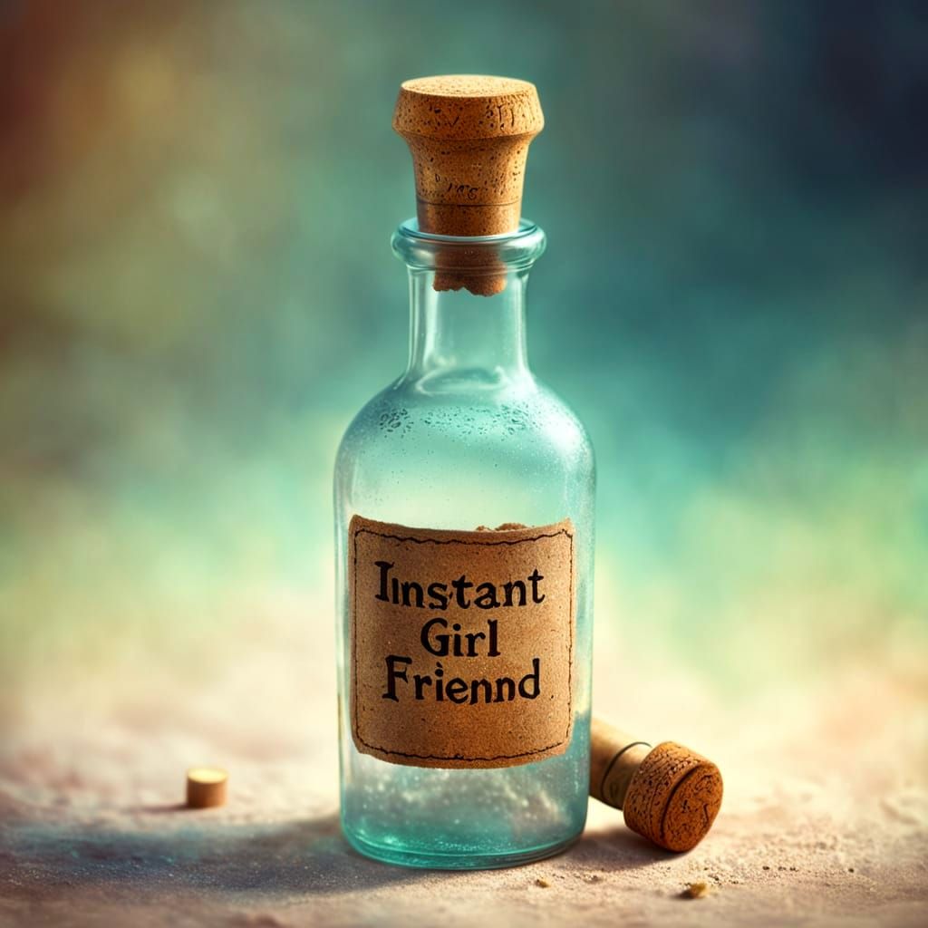 Whimsical Fantasy Bottle Label in Intricate Detail