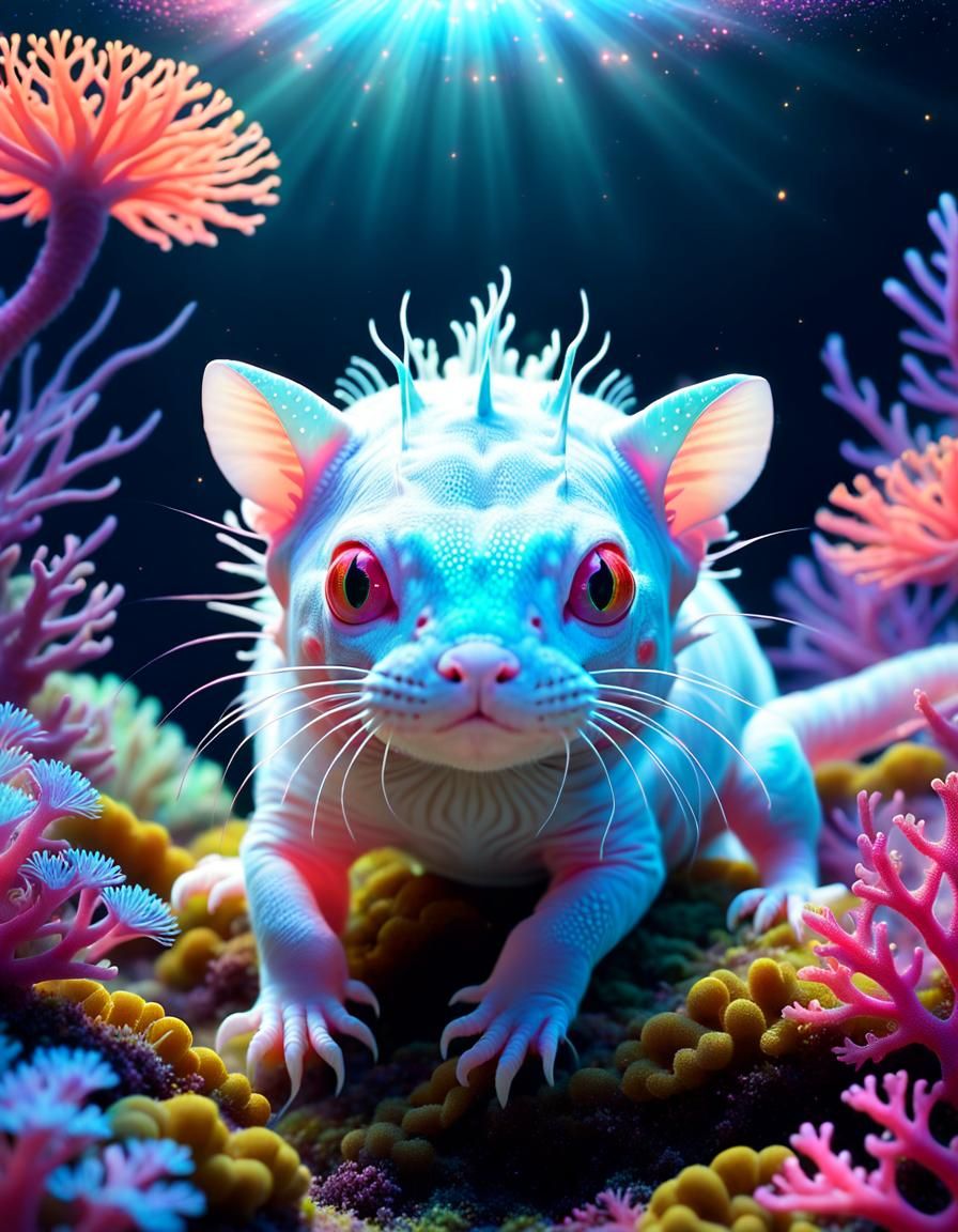Cat Axolotl Hybrid
