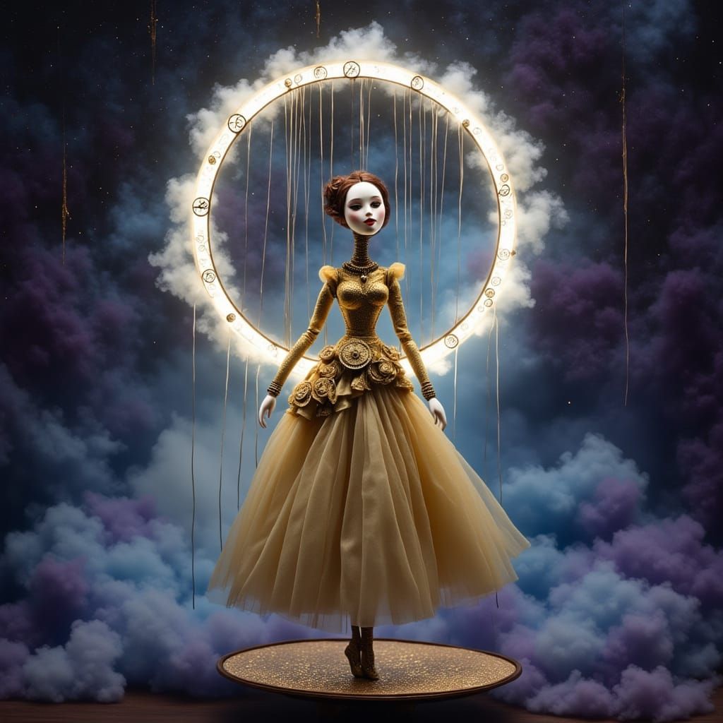 <lora:Marionette-Flux:1.0> <lora:Puppet Maddness:1.0> Vintag...