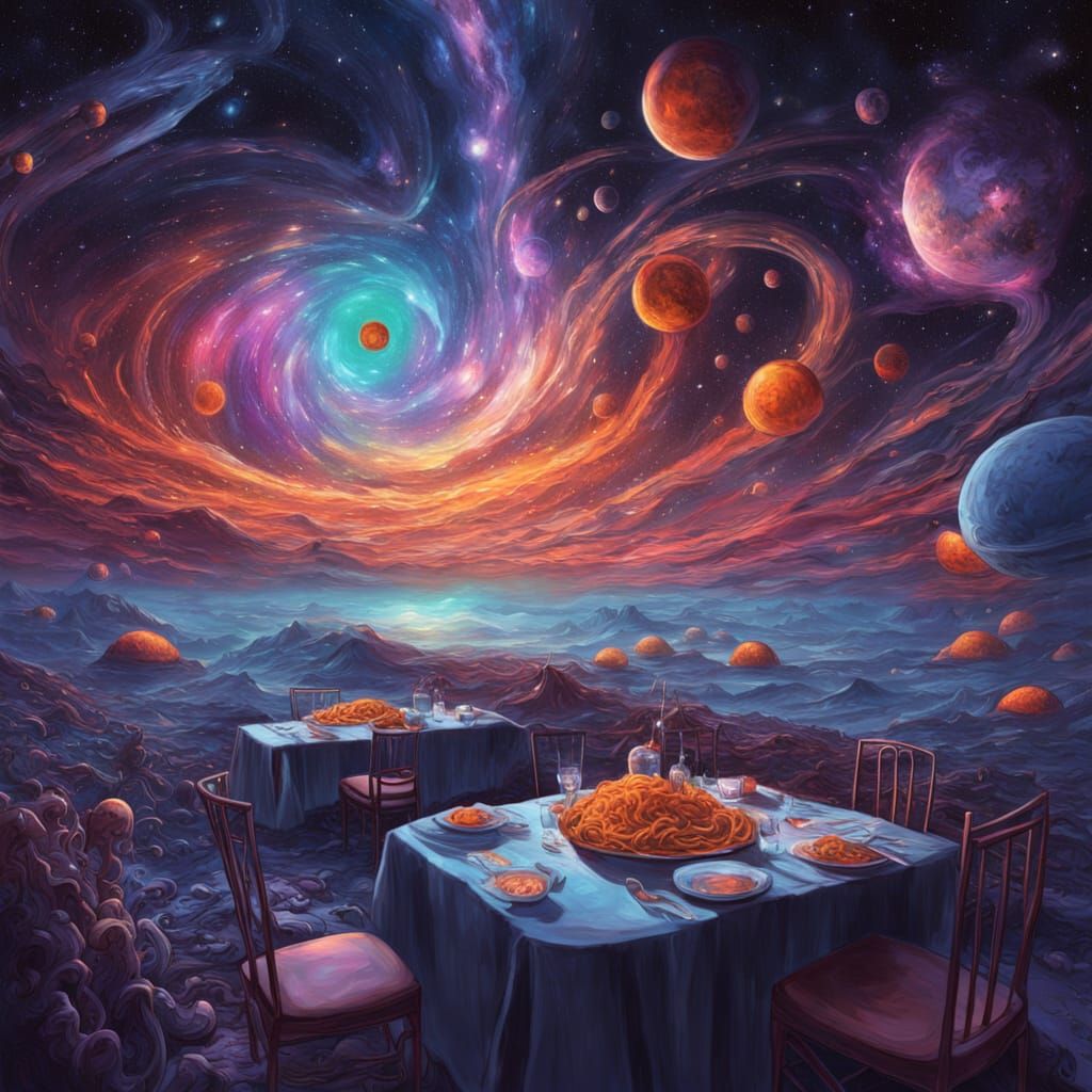 Cosmic Surrealism: Dining in the Nebula