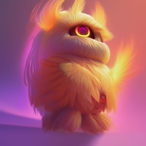 Hyperdetailed Phoenix Furby Portrait in Unreal Engine 5