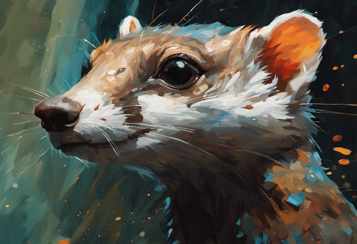 Weasel Portrait (Riverbank Series)