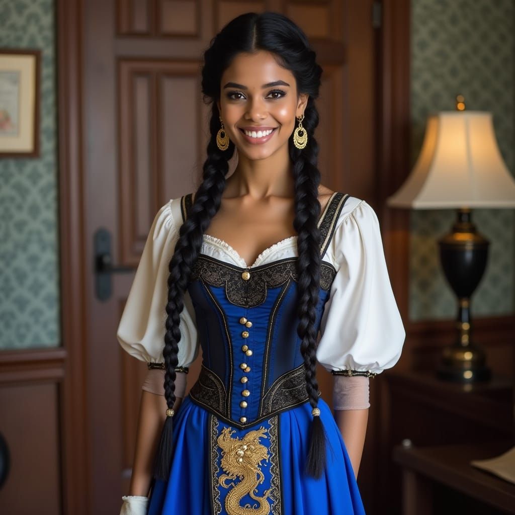 Indian Writer Aaliya Posed in Office