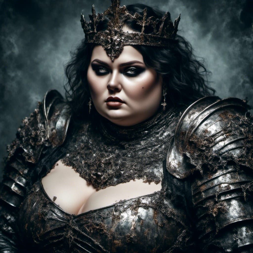 Obese Female Knight in Full Armor Digital Art