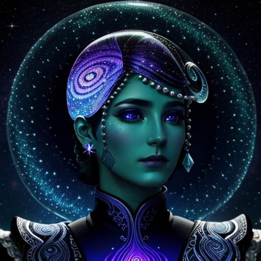 Surreal Pillow Fight in Art Nouveau Style