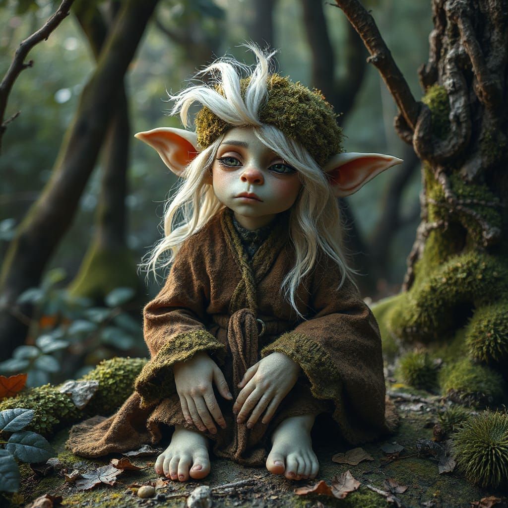 Enchanting Troll Mother in Mystical Forest