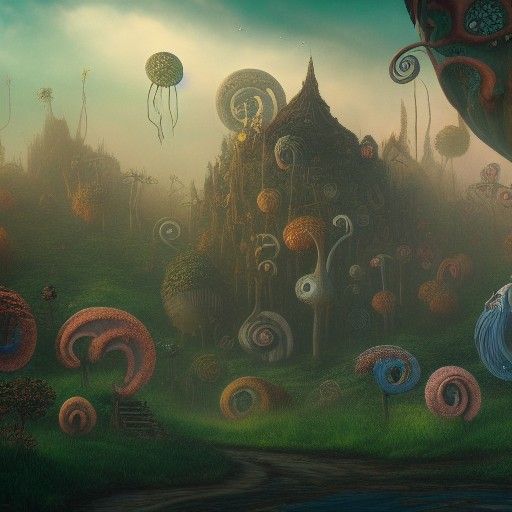 Tim Burton's Wildest Dream: Detailed Matte Painting