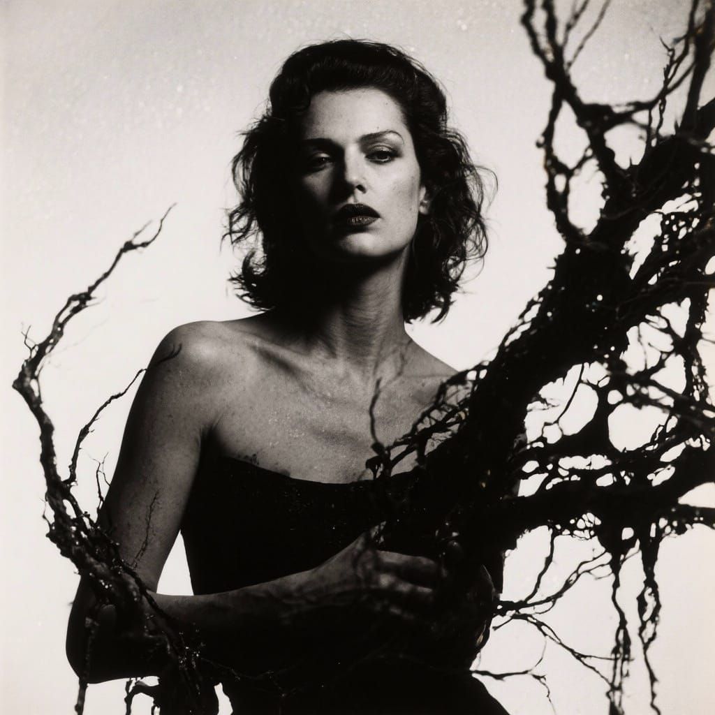 Grimdark Portrait Photographed in Helmut Newton Style