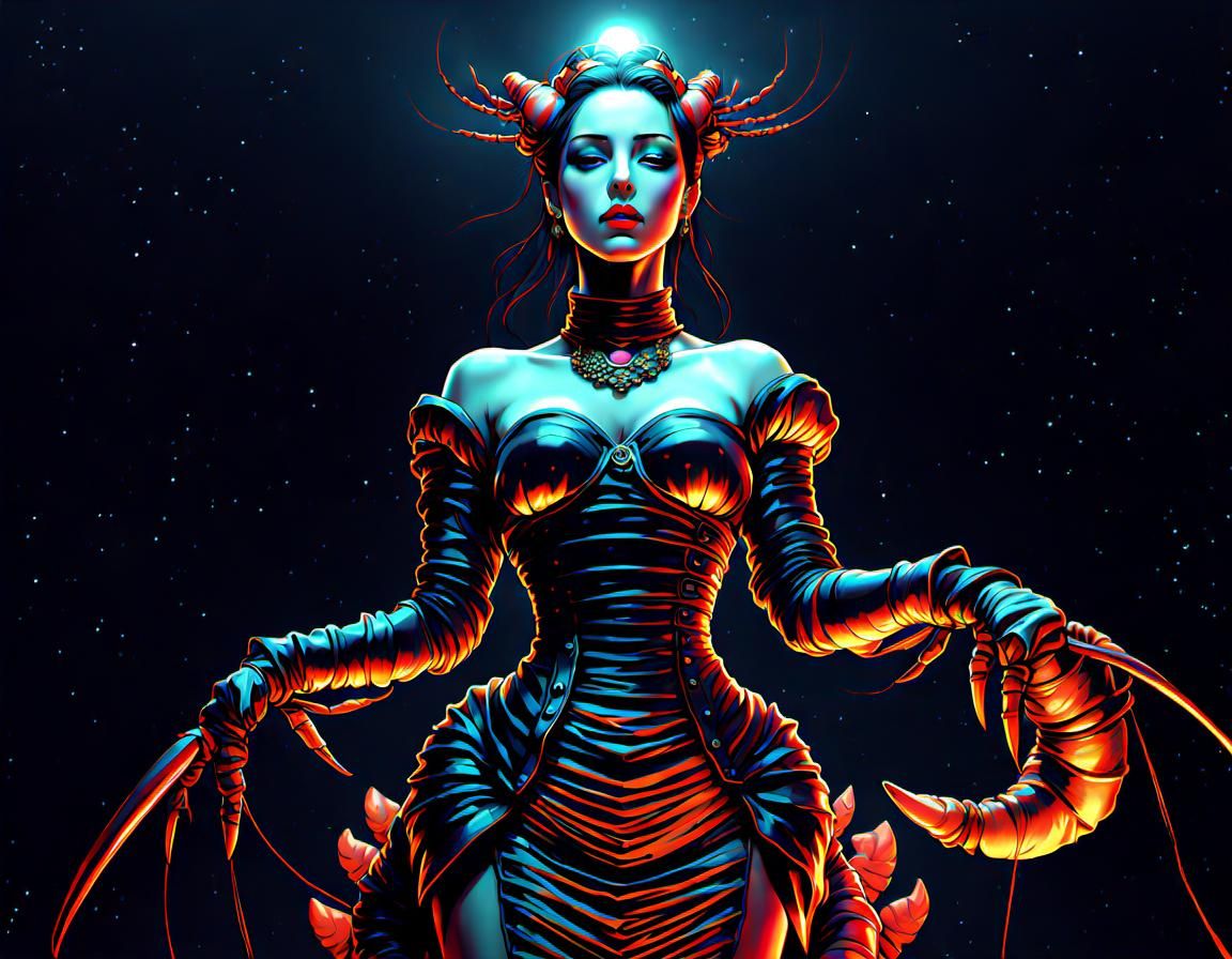 Lobster Goddess in Film Noir Style