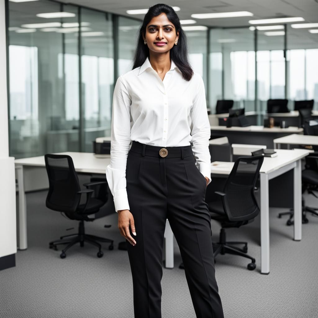 Young Woman in Office Setting