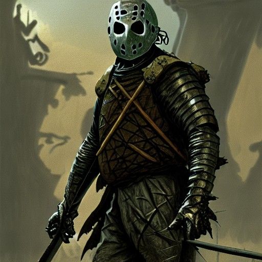 Armored Jason Voorhees in Medieval Castle Concept Art