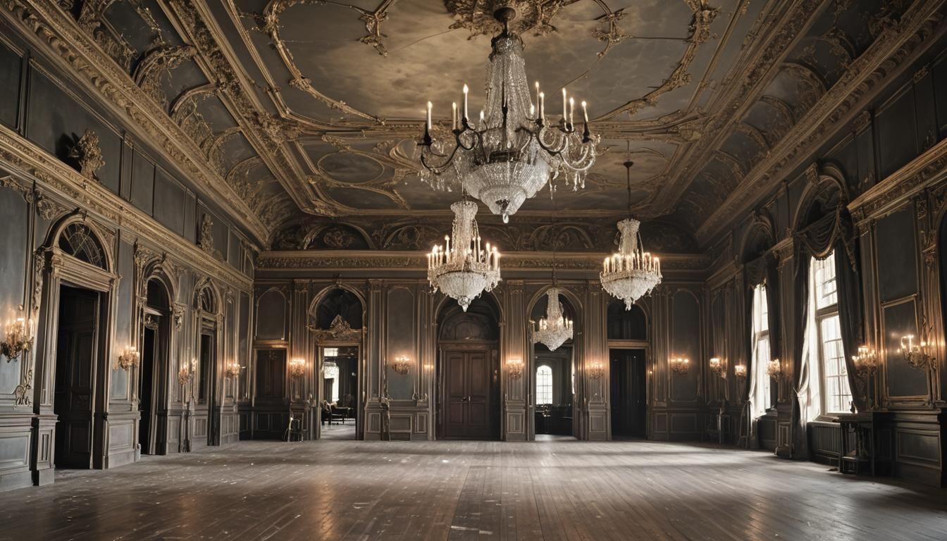 Gothic Ballroom with Dancing Specters