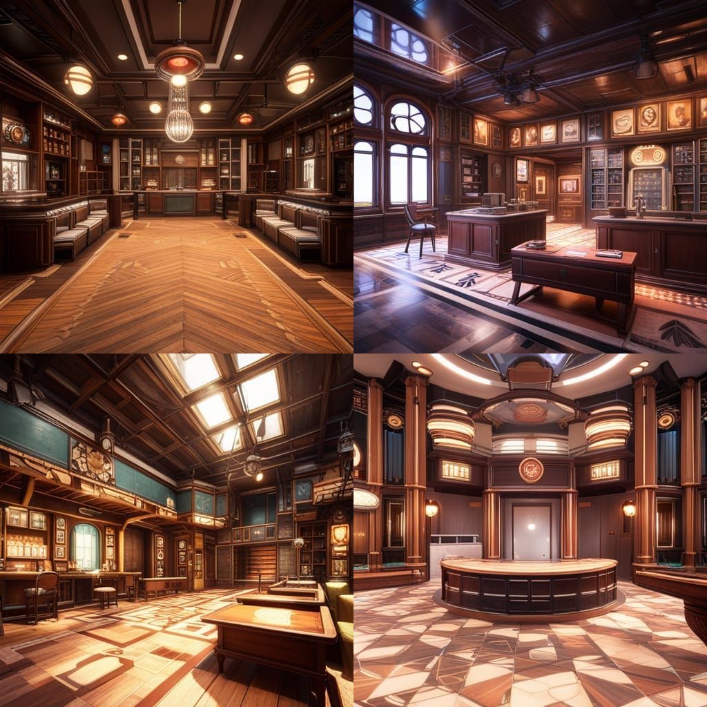 Futuristic Bioshock-Style Saloon in Retro Western Setting