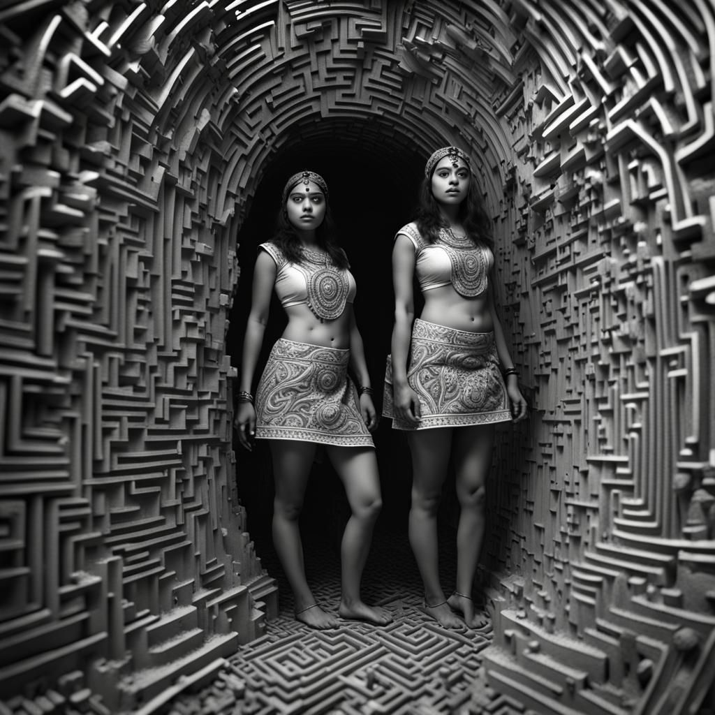 Indian Girls Illusion: Checkmate Deformation in Dark Fantasy