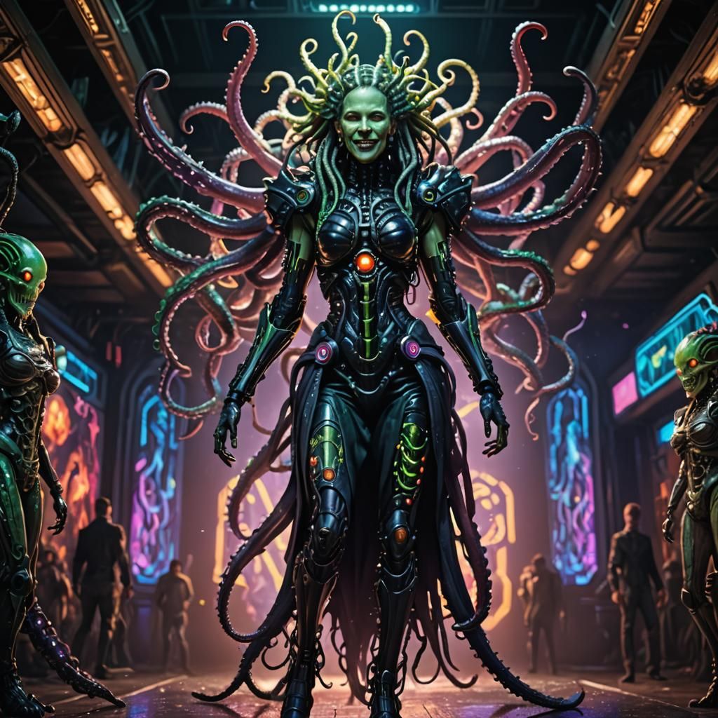 Borg Queen Smiles with Lovecraftian Tentacles