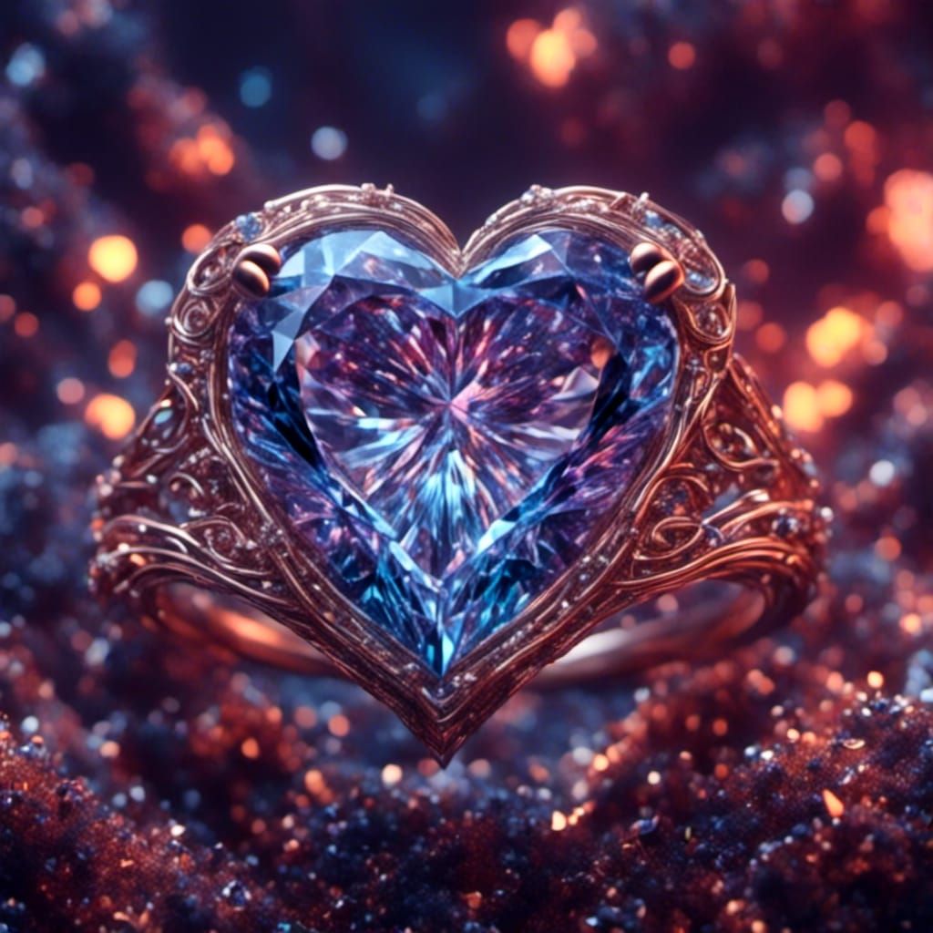 Heart-Shaped Ring in Cosmic Holographic Style