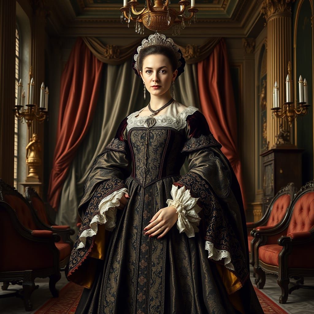 Renaissance Lady in Opulent Splendor