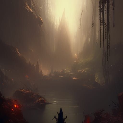 Dark Fantasy Landscape Art in 8K Resolution