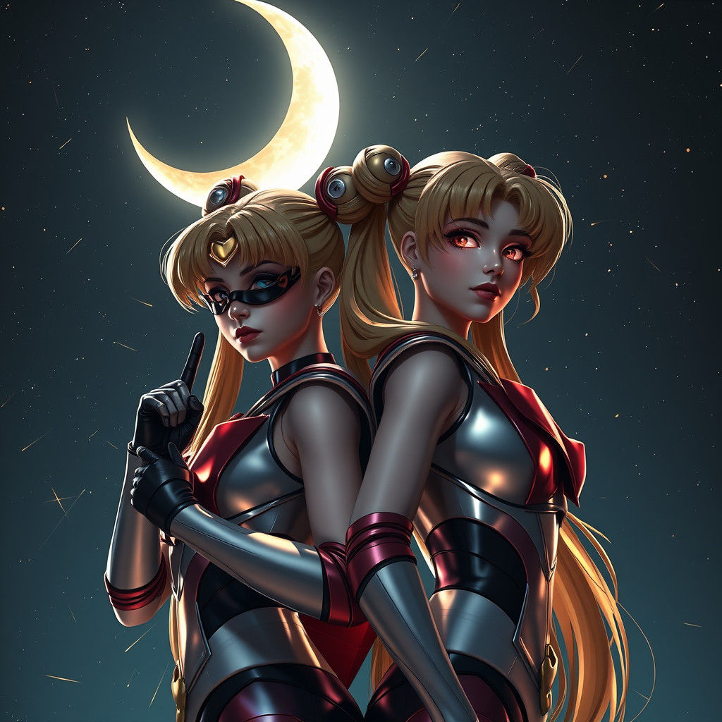 Sailor Moon and Venus: Secret Agents, Art Nouveau Style