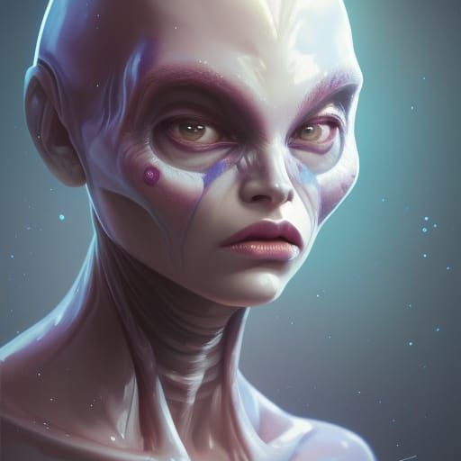 Detailed Alien Female Portrait in Unreal Engine 5