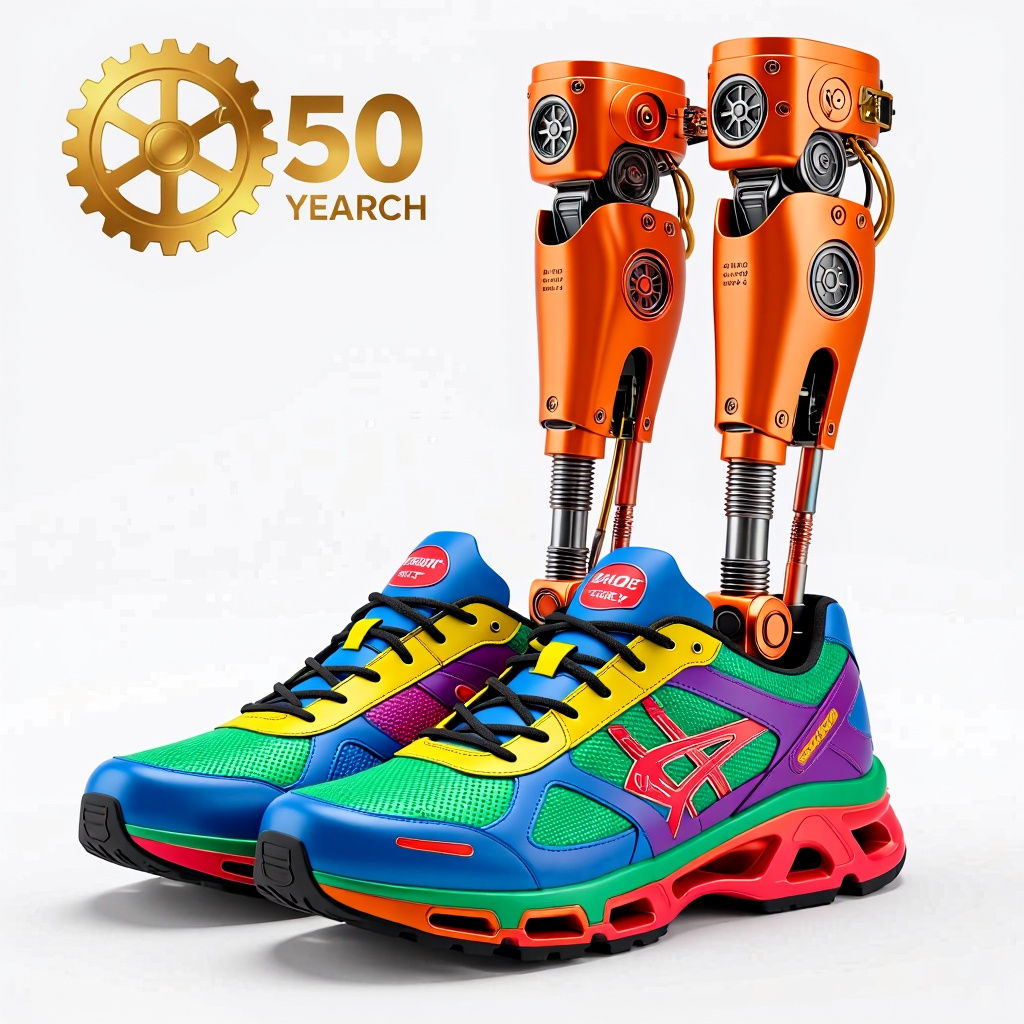 Steampunk Jogging Shoes with Titanium Prosthetics