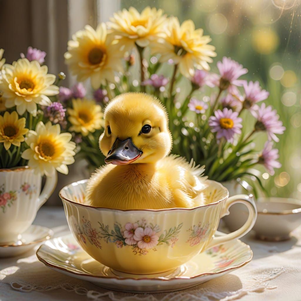 Duckling in Teacup: Shabby Chic Photography