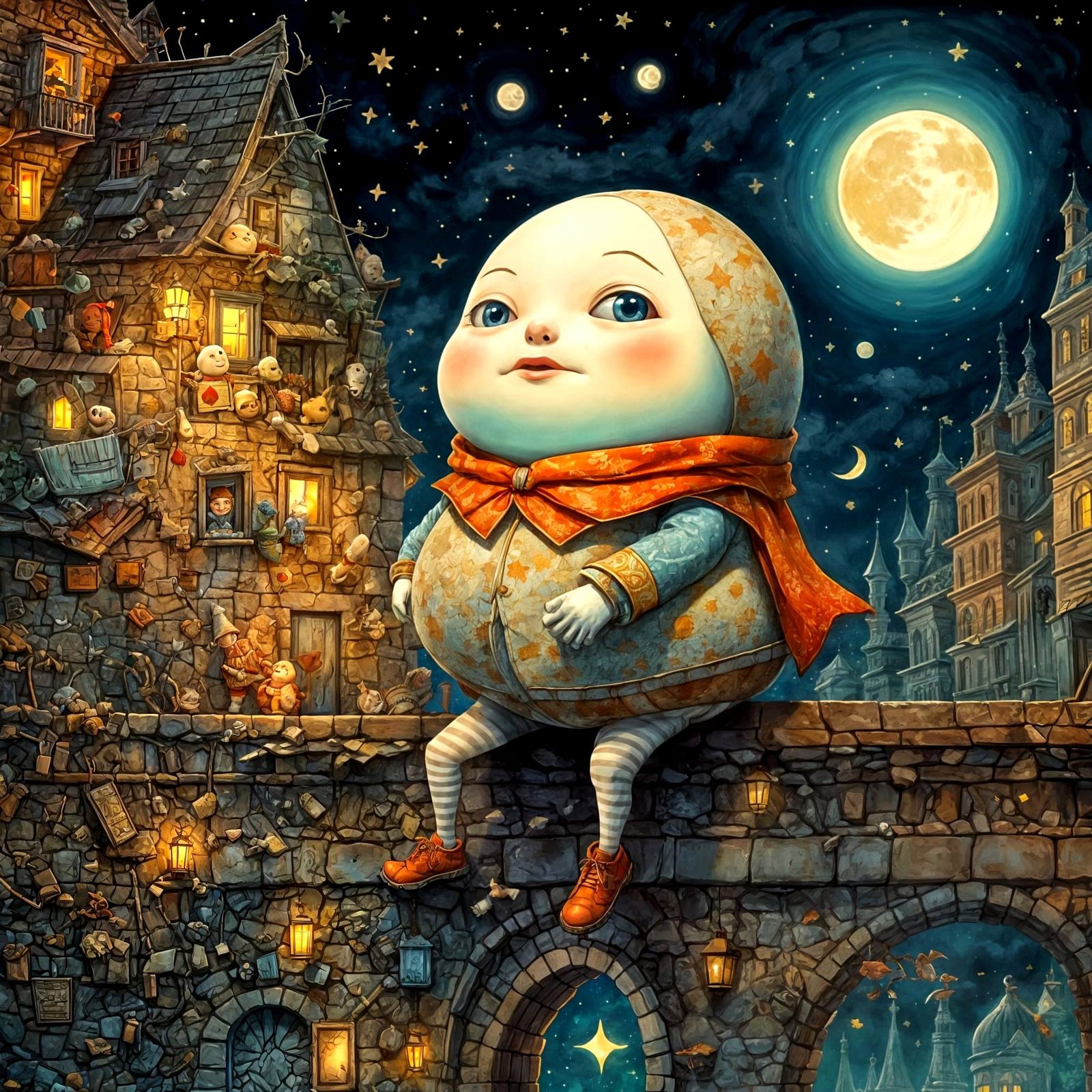 Humpty Dumpty sat on a wall...