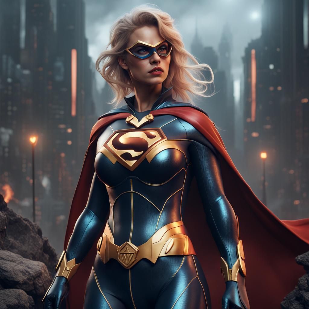 Detailed Female Superhero Concept Art