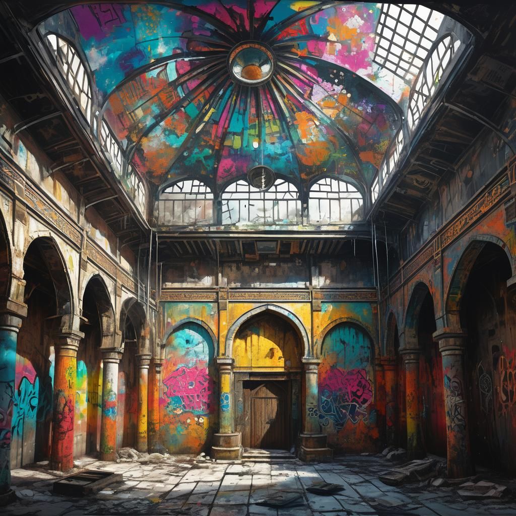 Steampunk Oriental Hammam Graffiti Art