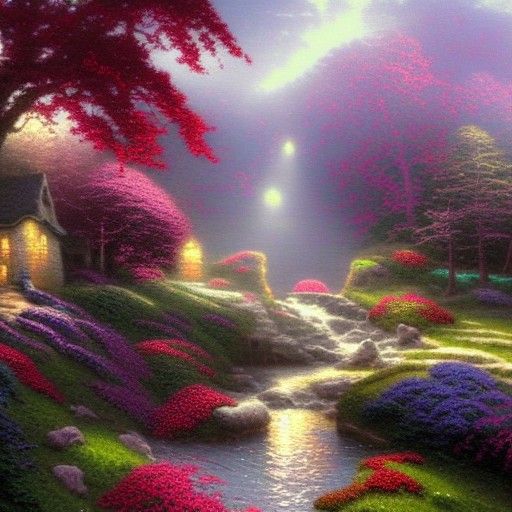 Enticing Red Button in Ethereal Fantasy Style