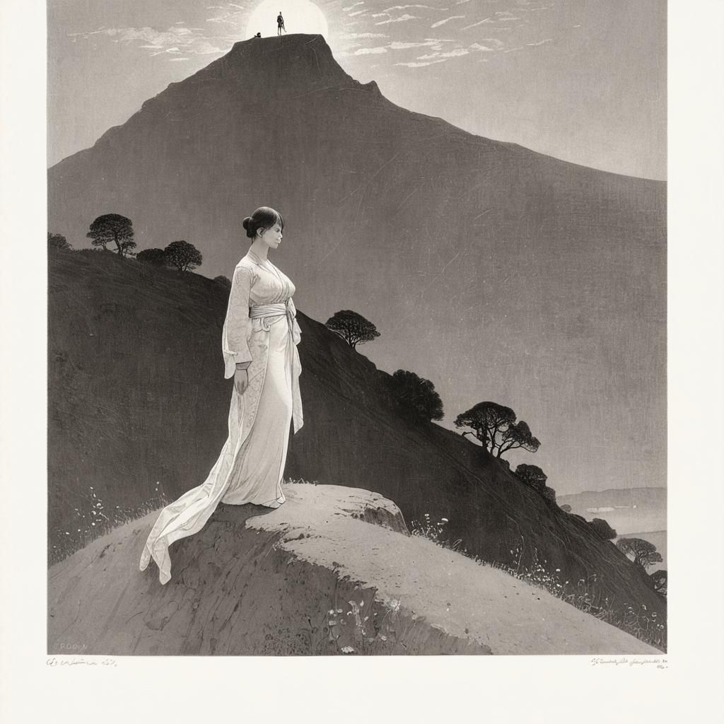 Yuka Kosaka Illustration in Odilon Redon Style