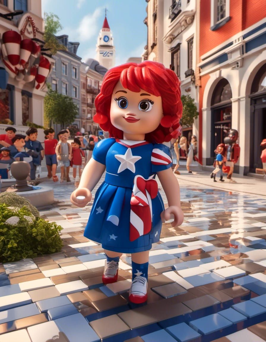 Friends Celebrate July 4th in Lego Style