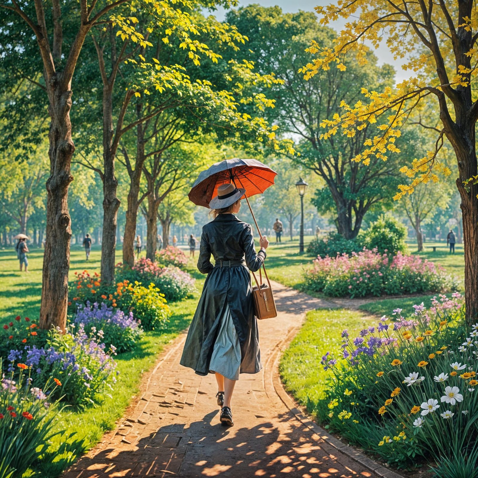 Sunny Landscape with Clear Blue Skies