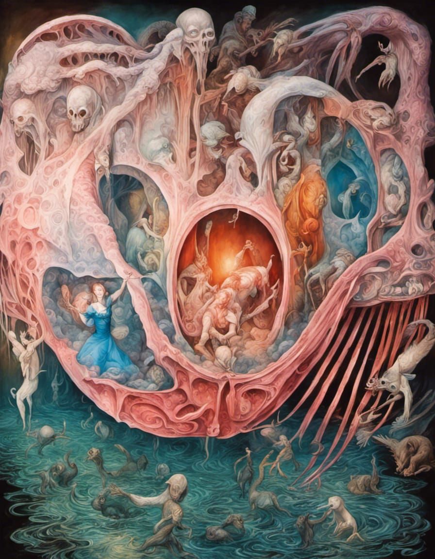 Cryptid Taxidermy People in Surreal Fantasy Style