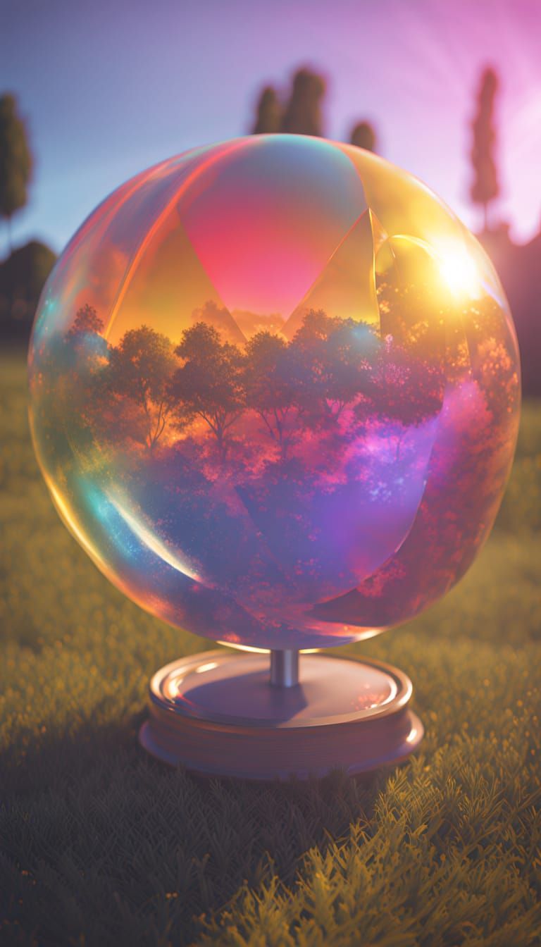 AI Self-Portrait: Holographic, Iridescent, and Photorealisti...