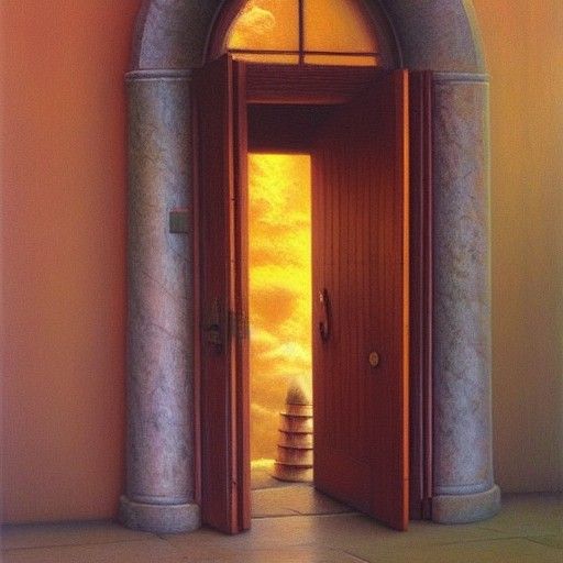 Door to Another World: Oil Painting