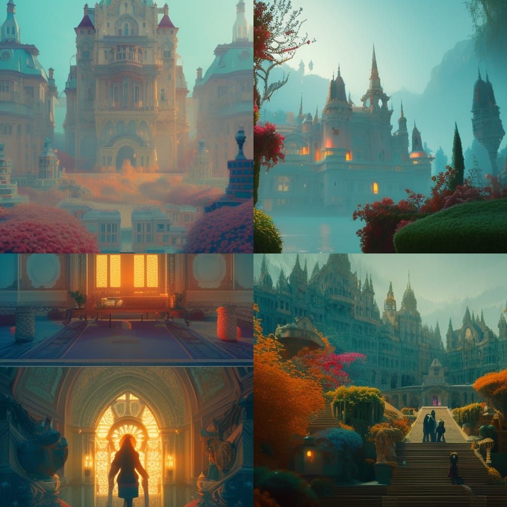 Wes Anderson-esque Murder Mystery in Triadic Colors