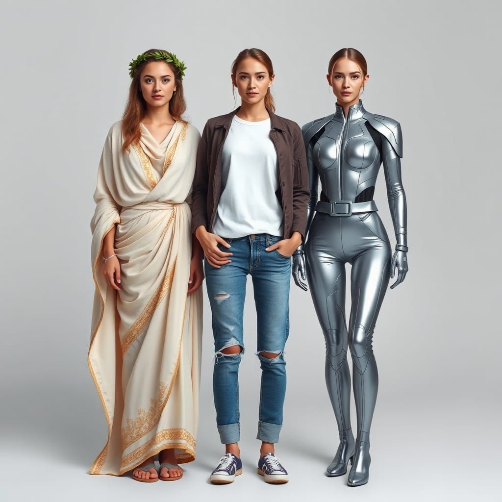 Fashion Through Time: Three Women in Distinct Eras